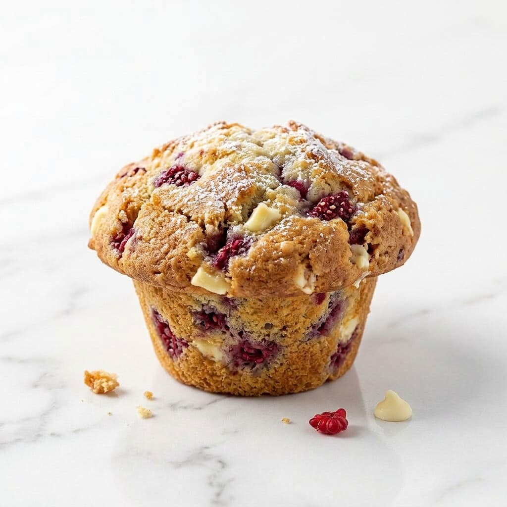 Raspberry White Choc Muffin